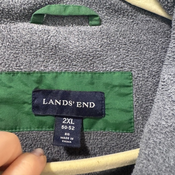 Lands end green fleece lined jacket 2XL big - Picture 3 of 6